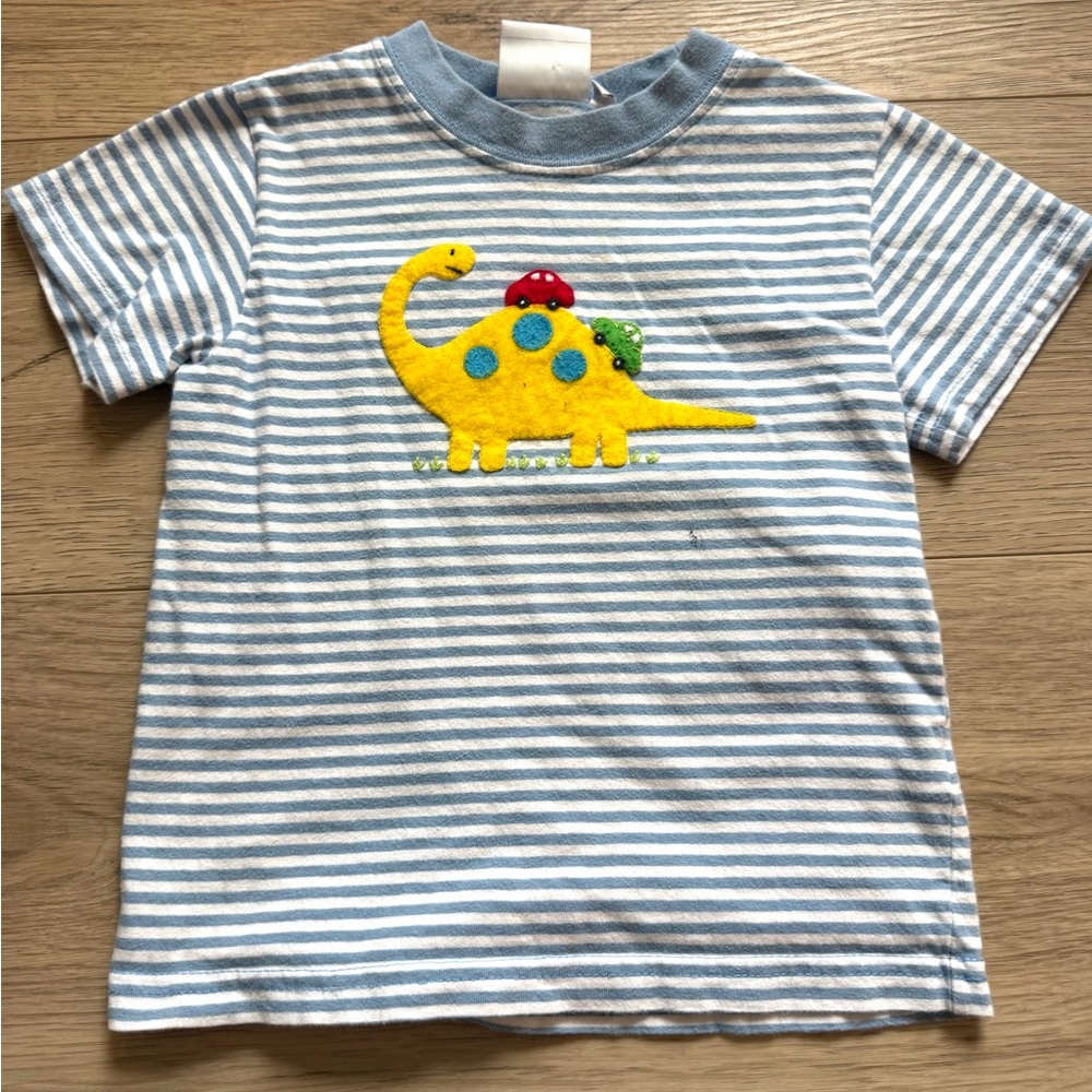 Striped dinosaur shirt